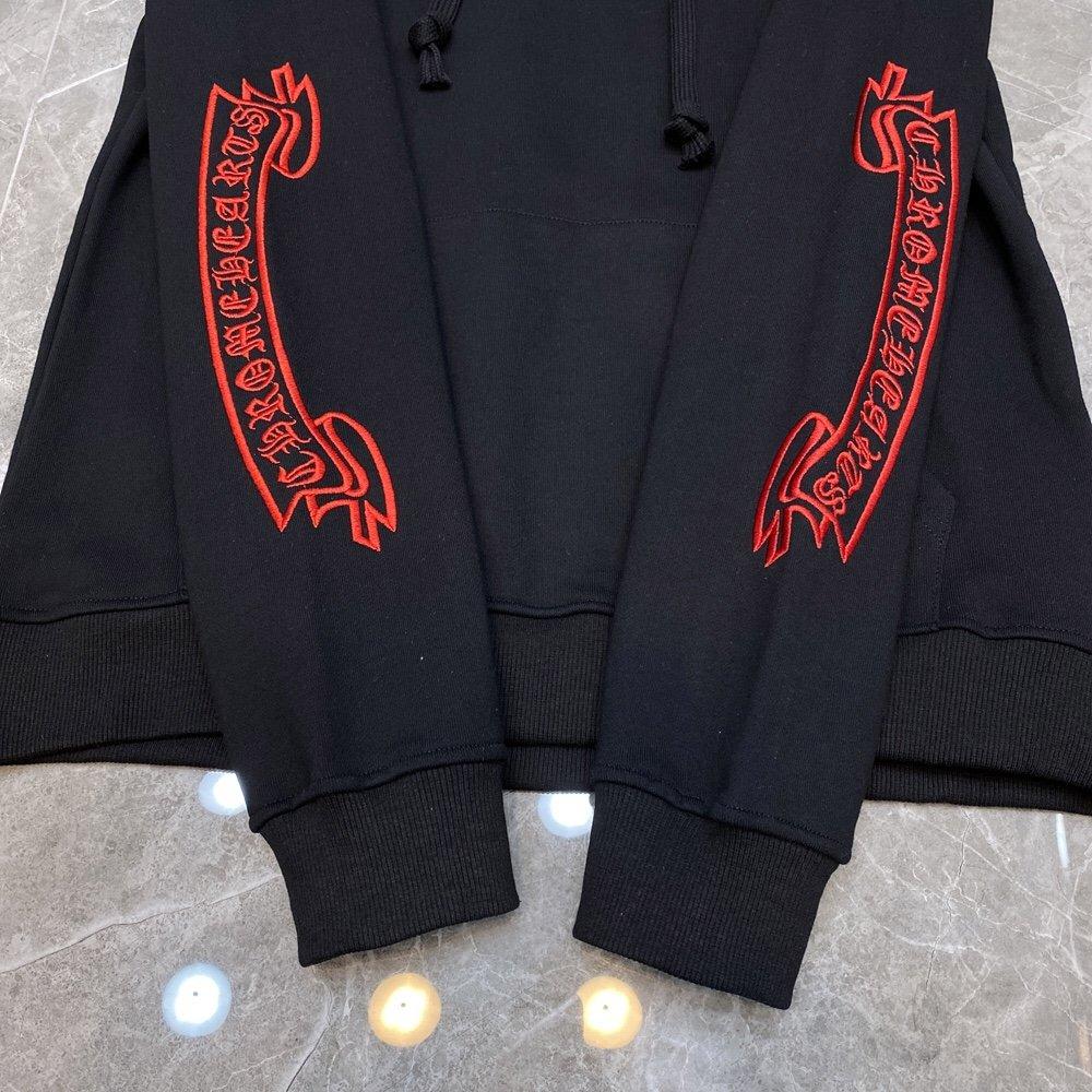 8084 CHROME HEARTS 2025 New Spring and Autumn Plus-size Thin Style Classic Style Logo Hooded Sweatshirt for Couples