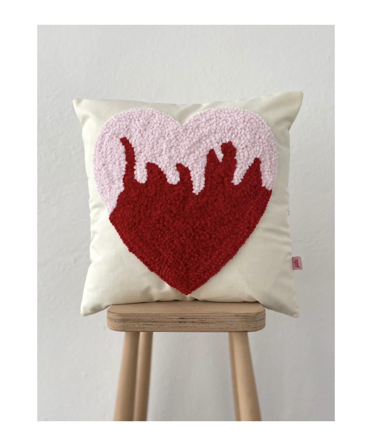 

Velvet Heart Fire Spark Punch Cushion Pillow Case 45*45 Cm