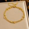 Gold Beaded Multi Layer Bracelet For Women Dainty Jewelry
