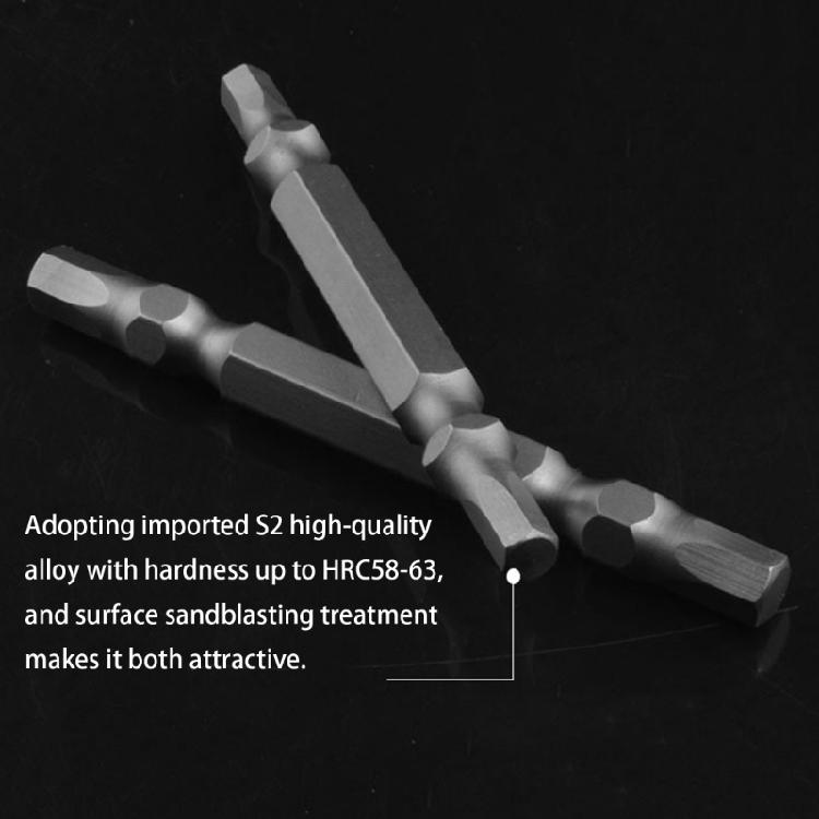 Pack Of 6 Sturdy Magnetic Double Head Hex Bits High Strength Alloy Steel Magnetic Hex Bits For Versatile Applications