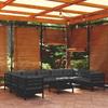 Day and Night - Day and Night Garden Furniture 10 Pieces with Black Pine Wood Cushions