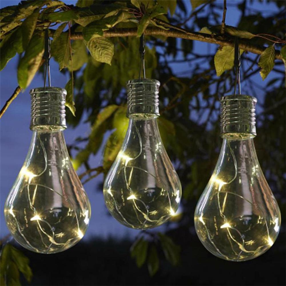 Hanging LED Solar Lights Bulb Outdoor Waterproof For Party Garden Home Patio Camping Decor Lamp Bulb Hanging Lanterns