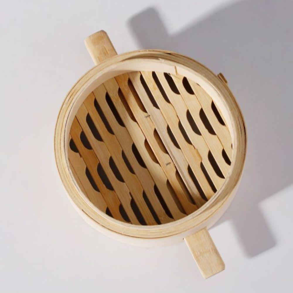 with Handle Bamboo Steam Basket Anti-scalding Stuffed Bun Steamer Bamboo Steamer  Restaurant