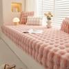 Winter Ins Style Thickened Ledge Cushion Window Cushion Rabbit Plush Balcony Bedroom Tatami Cushion