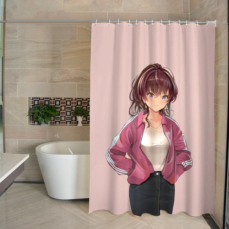 Badezimmer verdickter wasserdichter Vorhang, schimmelfester Duschvorhang, Duschtrennwand-Vorhang, Duschvorhang, Badezimmer-Vorhang, kostenlose Perforation