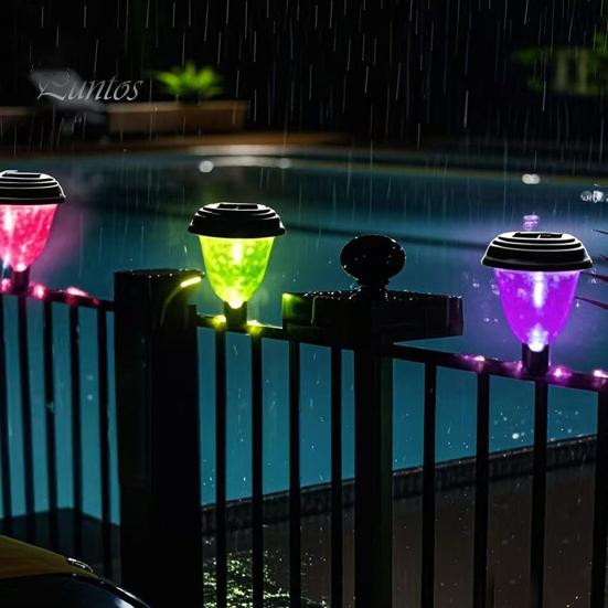 4ks Venkovní dekorativní solární světla Plotové lampy Automatické ZAP/VYP Vodotěsné Energeticky účinné Snadná instalace Terasové solární lampy