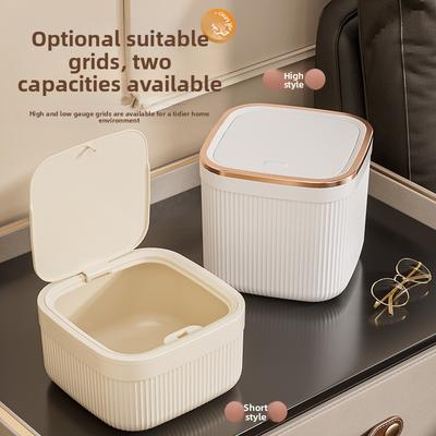 Kreativ mit Deckel Mini Schreibtischpresse Pop-Deckel Schmuck Badezimmer Haushalts Aufbewahrungsbox