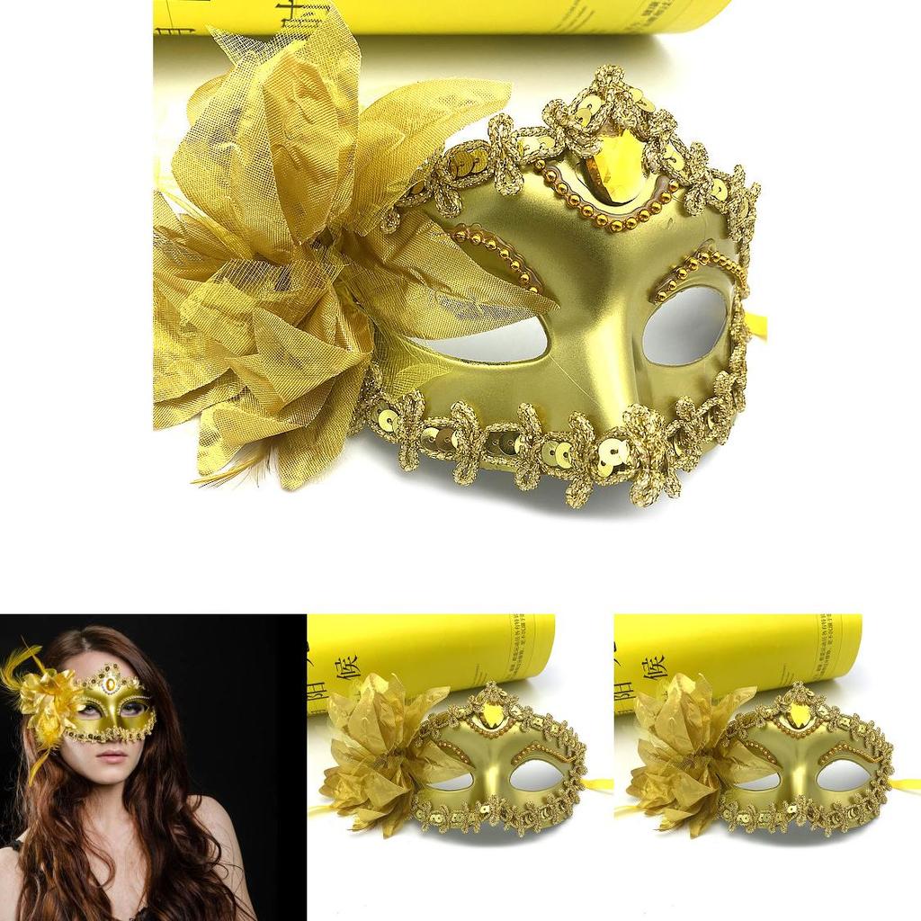 Halloween Costume Mask With Flower Decoration For Children And Adults Party Wear