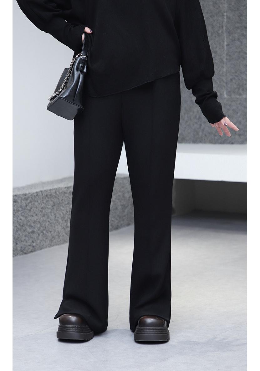 

Plus Size Women s Casual Comfortable Spring Bell Bottoms - 300 Jin 9XL (260-300 jin) чёрный