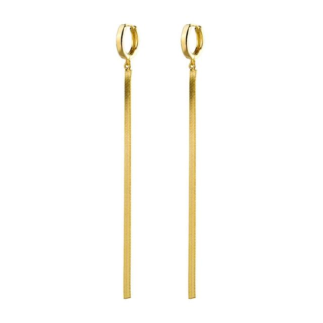 

CANNER 100% настоящие серьги-кольца из стерлингового серебра 925 пробы для женщин, простые плоские серьги-змейки с кисточками, ювелирные изделия для пирсинга, подвески