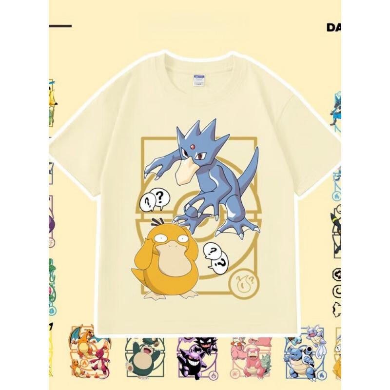 

2026 Oversized Anime T-shirt Children’s Kpop Demon Hunter Short Sleeve Tee Streetwear Graphic Print Casual Top Summer Y2k Clothes 150