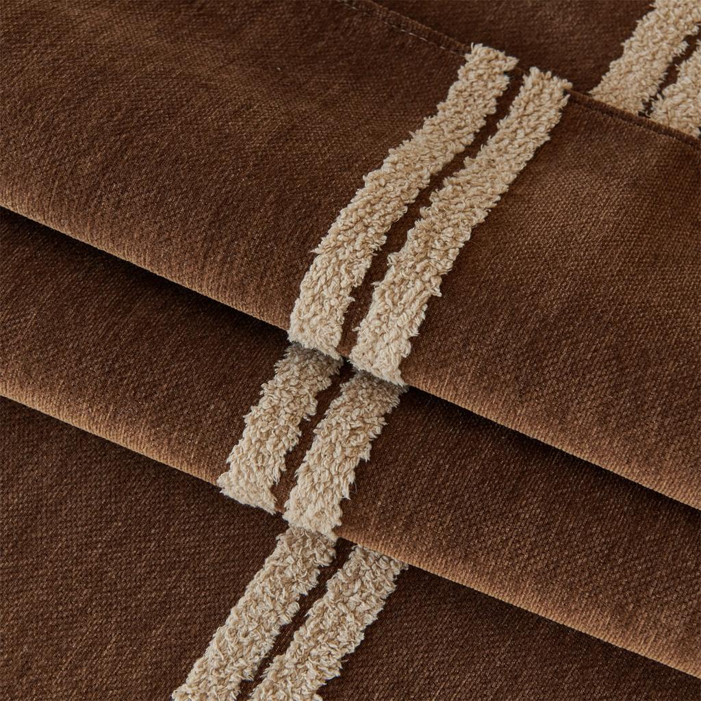 Uproszczony Paski Polar Dekor Chenille Pokrowiec na Sofę Antypoślizgowy Pokrowiec na Poduszkę Kanapową do Salonu Ręcznik na Sofę na Cztery Sezony