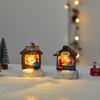 Glowing Christmas Village Houses Luminous Resin Miniature Santa Shop Scene Lighting Creative Holiday Christmas Holiday Supplies