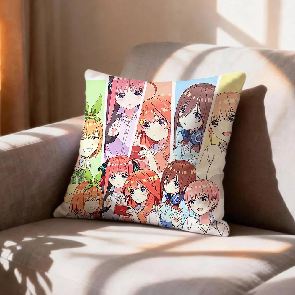 COOL TThe Quintessential Quintuplets Pillow Case Pattern Printed Pillowcase For Living Room Sofa Cushion Cover