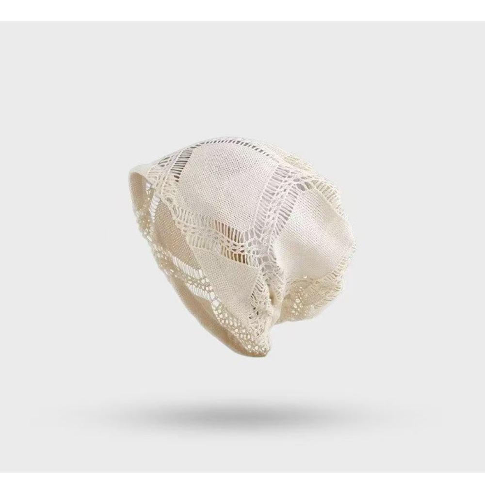 Literary Design Knitted Beanie Japanese Style Trendy Headwear Beanie Cap  Daily Wear белый