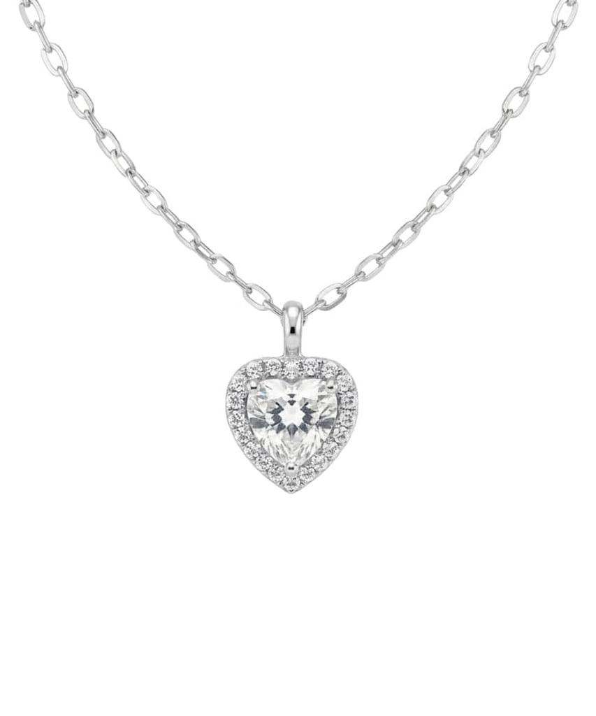 Alleun Silver 925 Cubic Heart Silver Necklace Mini