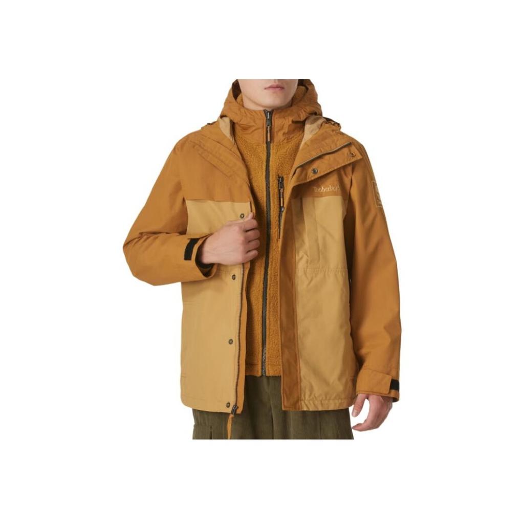 Timberland Three-In-One Warm Waterproof Shell Fleece Liner Jacket Men Jackets Wheat Light-Wheat A696HEW5