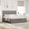 Cadre-lit avec matelas - Maison Exclusive - Taupe ottoman - Matelas 180x200 ressorts ensachés - Rangement hydraulique