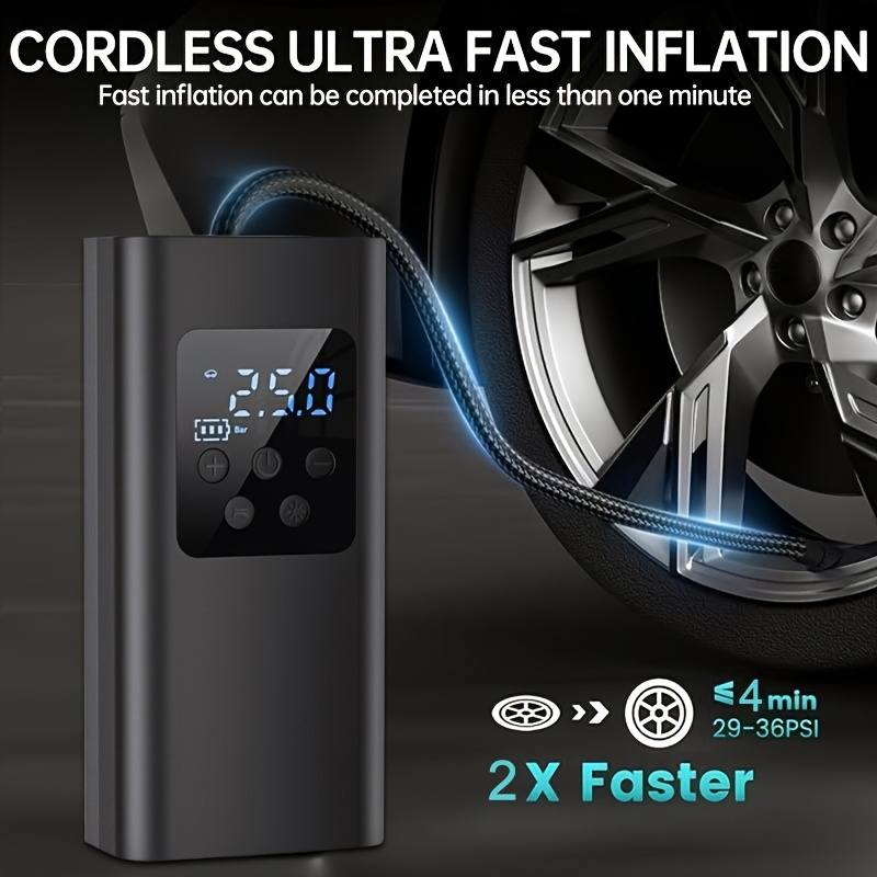 Car Tire Inflatable Pump Portable Car Air Compressor With LED Light Electric Air Compressor for Motorcycle Boat Car Tire