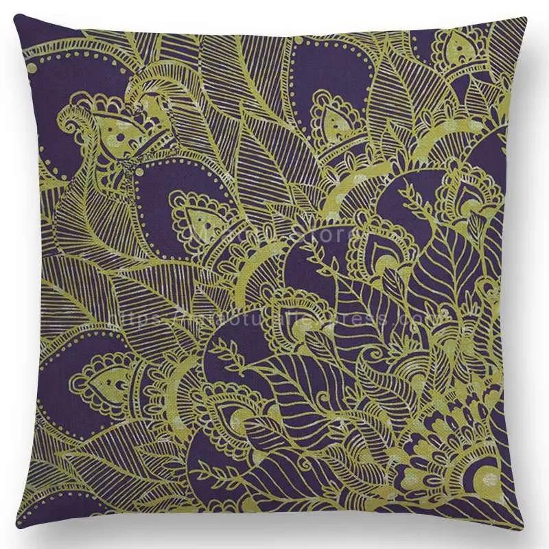 Mandalas Druck Kissenbezug Boho Stil Blume Hoffnung Bunt Wahre Seele Leben Lachen Lieben Freigeist Traum Floral Kissenbezug