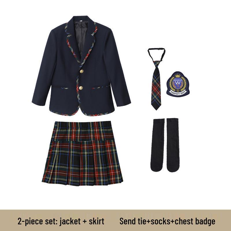 Children's Spring & Autumn Formal School Uniform Set: Kindergarten to Primary