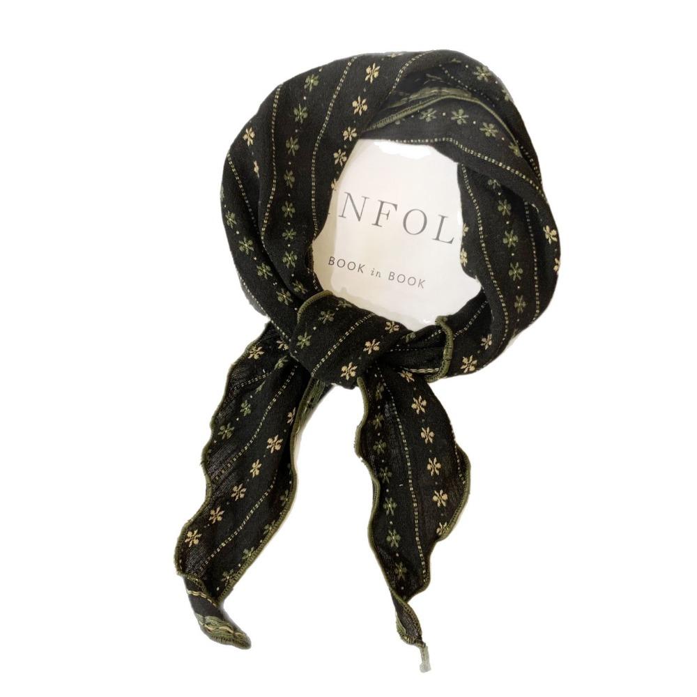 Sweet Snow Flower Scarves Korean Style Cotton Linen Headscarf Exquisite Triangle Hijab Scarf  Woman