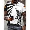 German Flag Print T Shirt For Men Fashion National Emblem Pattern Oversized T-shirts Casual O-neck Short Sleeve Tops Summer Tees