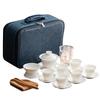 AQ Dehua Mutton-Fat White Porcelain Travel Kung Fu Tea Set