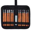 SPEEDWOX Carving Knife Includes and Beveled and Includes a Storage Pouch 12-Piece Set, Round, Triangular, Flat, Blades,