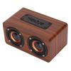 Wireless Bluetooth Speaker Retro Subwoofer Portable Computer Speakers with Mic for Desktop Computer TVMahogany Grain