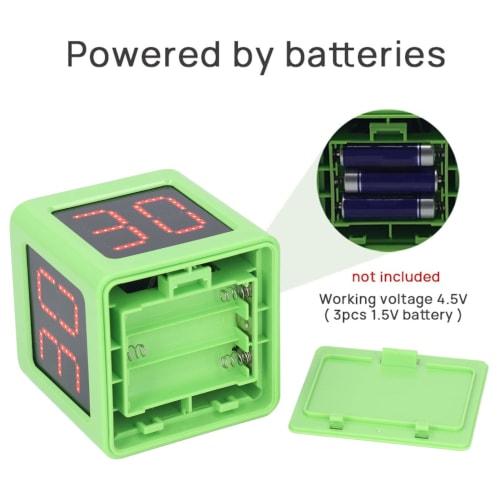 4-Sided Cube Timer, HD Display Digital Shot Timer with Second Countdown, Stopwatch, Preset Timer, and Sound Alarm for Private Poker, Chess, and Casino