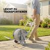 Hose Cart 45 m Hose Reel with 2 Spray Patterns, Tap Adapter Crank 2 Wheels 45 x 44 x 78 cm Gray