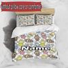 3pcs Duvet Cover Set (1*Duvet Cover + 2*Pillowcase, Without Core), Custom Name Labubu Pattern Bedding Set, Home Bedroom Decor Gift