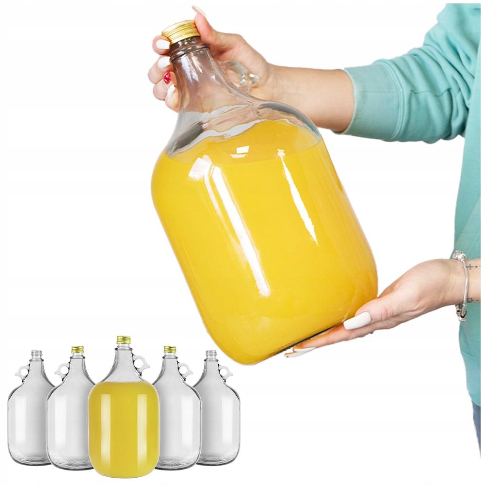 6x DAMA 5L MIT DECKEL, KARAFFE, BALLON FÜR WEIN, HAUSGEMACHTE LIKÖRE, ALKOHOL