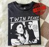 Vintage Twin Peaks Shirt, Dale Cooper Audrey Horne T-Shirt, Retro 90s TV Show Graphic Tee, Give Yourself A Present Apparel, Comfort Colors