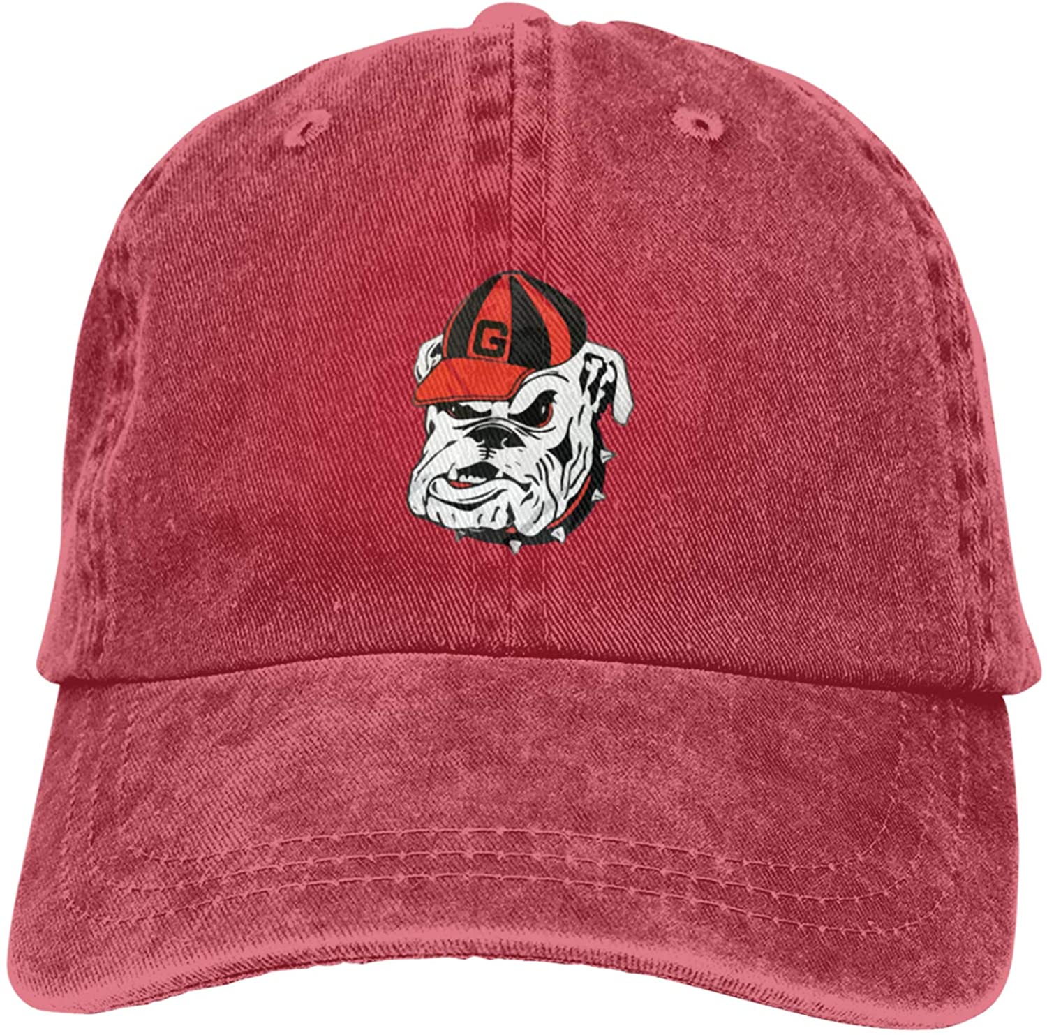 

Бейсболки унісекс з логотипом Georgia Bulldogs, регульована приталена вінтажна джинсова шапка One Size