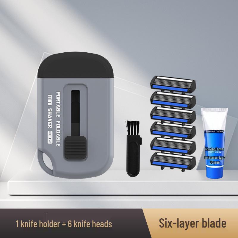 Razor Manual 5-Blade Retractable Portable Shaver for Men and Women's Hair Removal