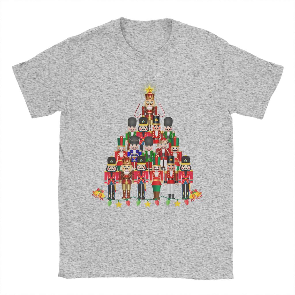 Loudest Nutcracker Group Matching Family Holiday Funny Nutcracker Christmas Tree Pure Cotton T Shirt For Men T Shirts Tees Tops