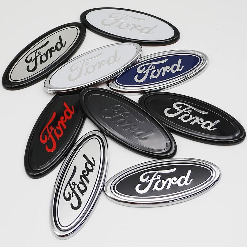 11.5X4.5cm Car Logo Rear Trunk Emblem Sticker Accessories For Ford Bronco Everest Thunderbird Mustang Mach-E GT Badge Decoration