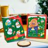 Merry Christmas Kraft Paper Gift Tote Bags Packaging Child For Candy Snack Storage Pouch Birthday Party Favors
