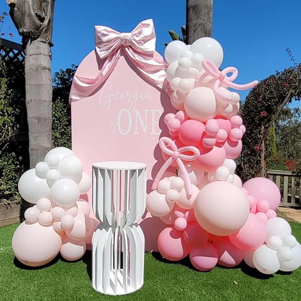 Pastel Pink Balloons Garland Baby Pink White Balloon Arch Kit Baby Shower Gender Reveal Birthday Party Wedding Decoration Globos