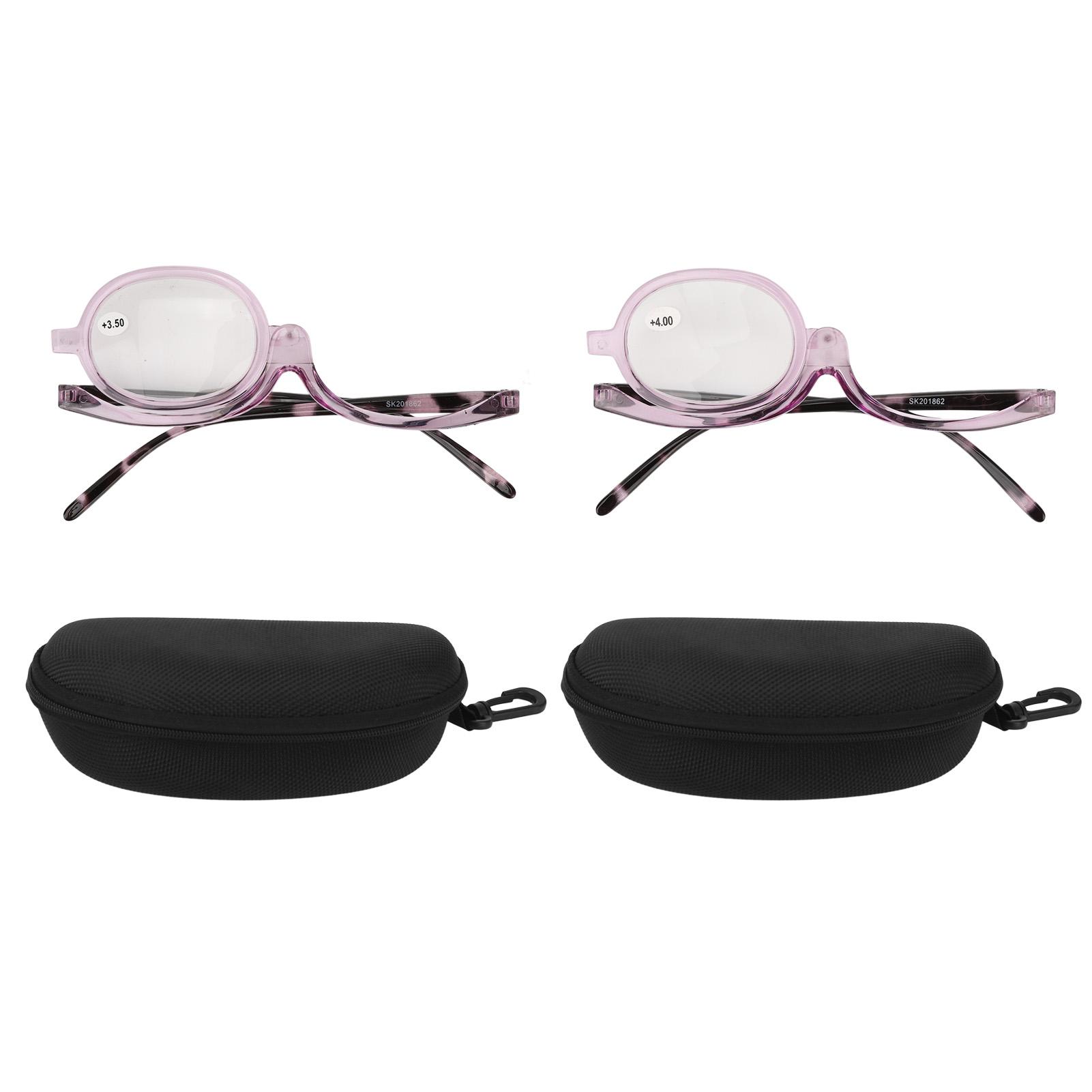 

Увеличительные косметические очки женские стильные гибкие откидные очки для чтения для макияжа с футляром