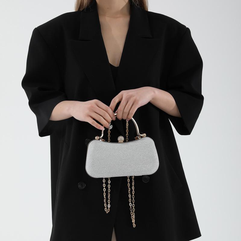 Fashion Women's Bag Korean Style Small Bag Shoulder with Chain Shiny Shoulder Crossbody Bag for Girls