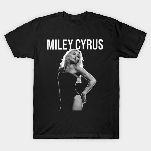 Miley Cyrus Pose Graphic New Unisexs TShirt Unisex ONeck 100 Cotton Short Sleeve Y2k Oversized Fashion Popular Tee Fans Gifts