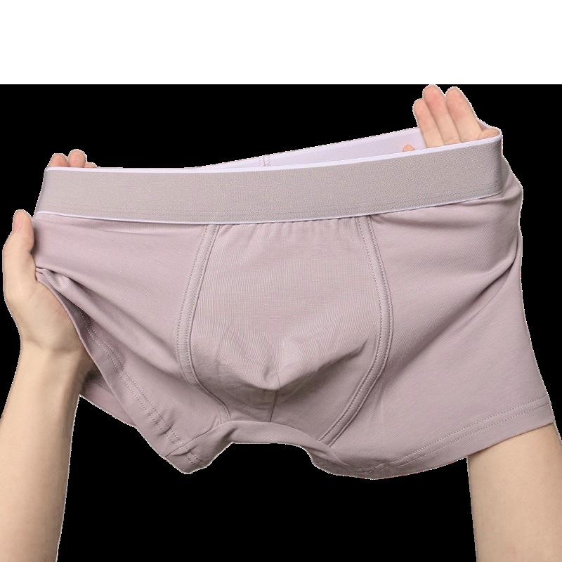 3-Pack Men's Plus Size Solid Color Cotton Boxer Shorts: Simple, Casual Sports Underwear for Young & Middle-Aged.