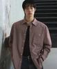 DRAW FIT Lowen One-Pocket Crop Check Shirt [Rusty Red]