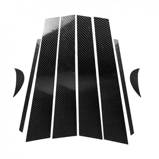 8Pcs Pillar Window Posts Door Trim Cover Black For Toyota Camry 2018-2024