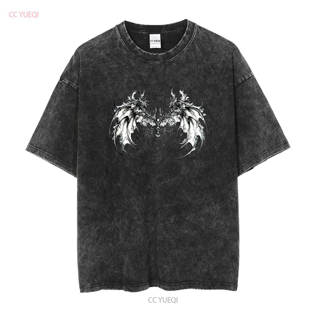 Cyber Sigil Angel Wings T Shirt Gothic Clothes Sigilism Goth Agel Y2K Grunge Trad Whimsigoth Long or Short Sleeves Vintage