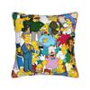 S-Simpsons Characters Group Portrait Pillow Cover Custom Cushion Cover Retro Trendy Pillow Case For Living Room Chair