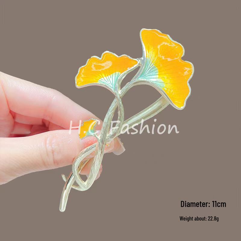 Ancient Style Lily Tulip Tassel Twist Hair Clip for Hanfu Updo